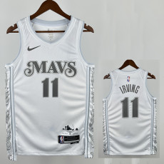 24/25 Dallas Mavericks IRVING #11 White  City Edition  Top Quality Hot Pressing Retro NBA Jersey