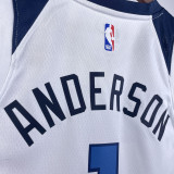 22/23 Timberwolves ANDERSON #1 White Top Quality Hot Pressing NBA Jersey