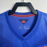 2004 Netherlands Away Blue Retro Soccer Jersey