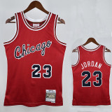 84/85 Bulls Rookie Red # 23 Jordan Heat Pressed Retro NBA Jersey