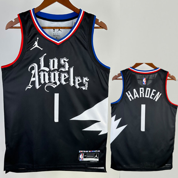 22/23 CLIPPERS HAROEN #1 Black Top Quality Hot Pressing NBA Jersey (Trapeze Edition) 飞人版