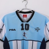 2001MARADONA 10# Argentina Home Retro Soccer Jersey