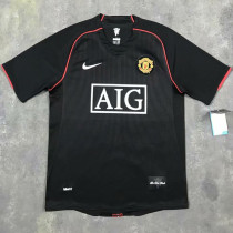2007/2008 Man Utd Away Black Retro Soccer Jersey