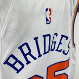 KNICKS BRIDGES #25 White Top Quality Hot Pressing NBA Jersey