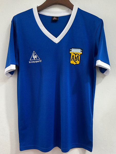 1986 Argentina Away Retro Soccer Jersey