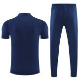 25/26  Man Utd Royal Blue Polo Collar Pants Set