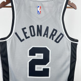 20/21 Sa Spurs LEONARD #2 Grey Flying Man Edition Top Quality Hot Pressing NBA Jersey(飞人）
