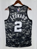 Sa Spurs LEONARD #2 Camouflage Top Quality Hot Pressing NBA Jersey