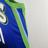 Dallas Mavericks LRVING #11 Blue Gradient Top Quality Hot Pressing  NBA Jersey