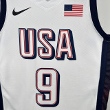 2024 Olympic Game USA HALLIBURTON # 9 White Basketball Jersey