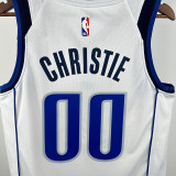 Dallas Mavericks CHRISTIE #00 White Top Quality Hot Pressing NBA Jersey