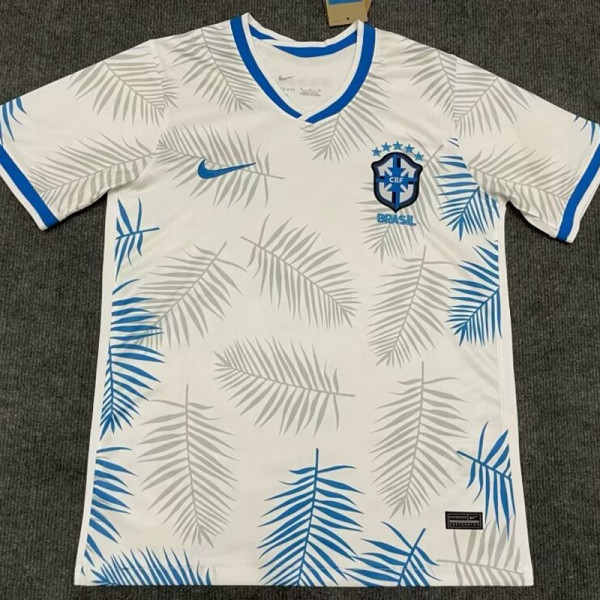 22-23 Brazil White Feather Special Edition Fans Soccer Jersey