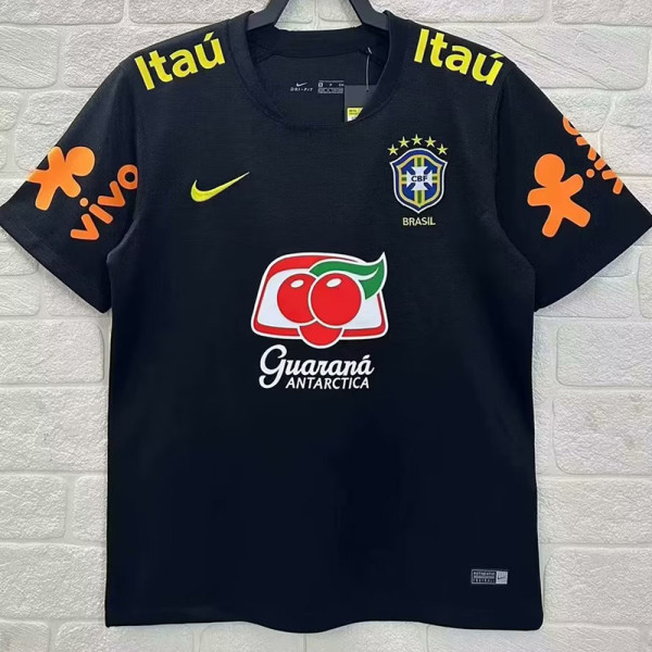 2020 Brazil Black Retro Training shirts