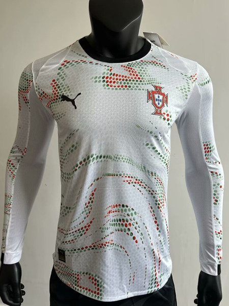 25-26 Portugal Away Long Sleeve Player Version Soccer Jersey