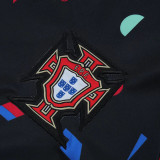 25-26 Portugal Black Figure Hooded  Tracksuit