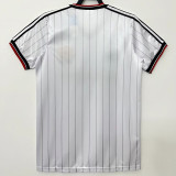 1983 Man Utd Away White Retro Soccer Jersey