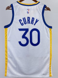 22/23 WARRIORS CURRY #30 White Top Quality Hot Pressing NBA Jersey (V领)