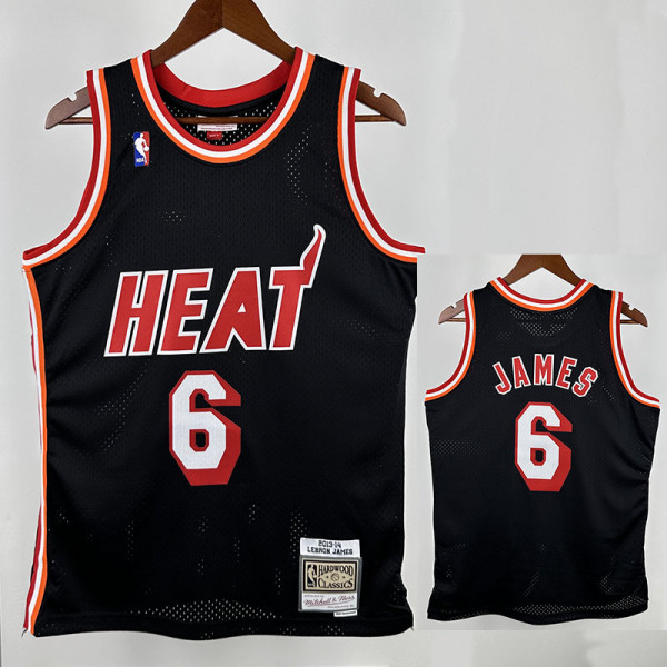 13/14  HEAT  JAMES # 6 Top Quality Hot Pressing Retro NBA Jersey