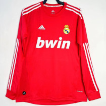 2011/2012 RMA Away Red Long Sleeve Retro Soccer Jersey (长袖)