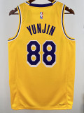 22/23 LAKERS LAKERS #88 Yellow Top Quality Hot Pressing NBA Jersey(圆领)