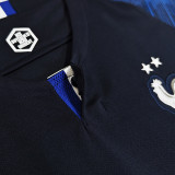 2018 France Home Long Sleeve Retro Soccer Jersey