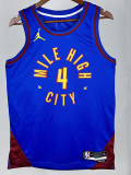 22/23 Nuggets # 4 Blue Flying ManTop Quality Hot Pressing NBA Jersey