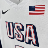 2024 Olympic Game USA EDWARDS # 5 White Basketball Jersey
