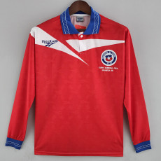 1998 Chile Home Retro Loog Sleeve Soccer Jersey （98小字、长袖）
