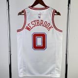23/24 ROCKETS WESTBROOK #0 White City Edition Home Top Quality Hot Pressing NBA Jersey