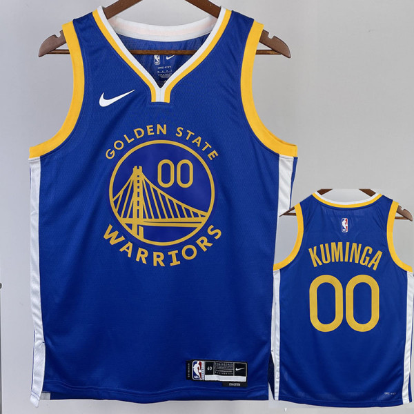 22/23 WARRIORS KUMINGA #00 Blue Top Quality Hot Pressing NBA Jersey (V领)