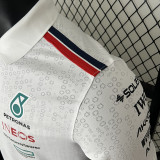 2024 F1 Formula One Mercedes Polo White Racing Suit(有领)