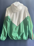 24-25 Mexico White Green Hooded Windbreaker