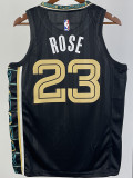 22/23 Grizzlies ROSE #23 Black City Edition Top Quality Hot Pressing NBA Jersey
