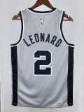 20/21 Sa Spurs LEONARD #2 Grey Flying Man Edition Top Quality Hot Pressing NBA Jersey(飞人）