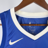 22/23 BUCKS LILLARD #0 Blue City Edition Top Quality Hot Pressing NBA Jersey(V领)