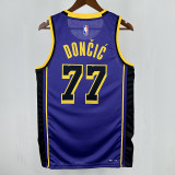 22/23 LAKERS DONCIC'#77 Blue Top Quality Hot Pressing NBA Jersey