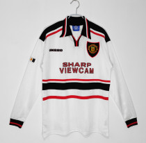 1998/1999 Man Utd Away Long Sleeve Retro Soccer Jersey 长袖