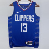 22/23 Clippers GEORGE #13 Blue Top Quality Hot Pressing NBA Jersey
