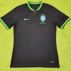 2022 Brazil Black Women Soccer Jersey#女