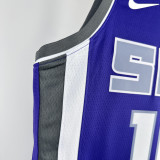 22/23 KINGS SABONIS #10 Purple Away Top Quality Hot Pressing NBA Jersey(V领）