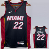 22/23 HEAT BUTLER #22 Black Top Quality Hot Pressing NBA Jersey (V领）