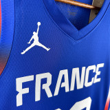 2024 Olympic Game France  Wembanyama #32 Blue Basketball Jersey