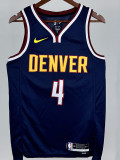22/23 Nuggets #4 Sapphire Blue Top Quality Hot Pressing NBA Jersey