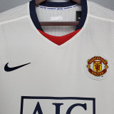 2008/2009 Man Utd Away White Retro Soccer Jersey
