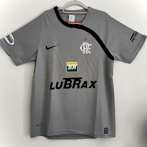 2008 Flamengo Grey Goalkeeper Retro Soccer Jersey