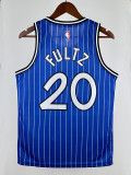 18/19 Magic Fultz #20 Retro Striped Blue Top Quality Hot Pressing NBA Jersey 复古 条纹蓝色