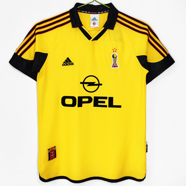 1999/2000 ACM Away Yellow Retro Soccer Jersey