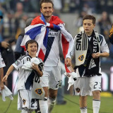 2012/2013 LA Galaxy Home Long Sleeve Retro Soccer Jersey