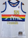 1991/92 Nuggets MUTOMBO #55 White Retro Top Quality Hot Pressing NBA Jersey
