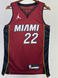 22/23 HEAT BUTLER #22 Red Top Quality Hot Pressing NBA Jersey (Trapeze Edition) 飞人版